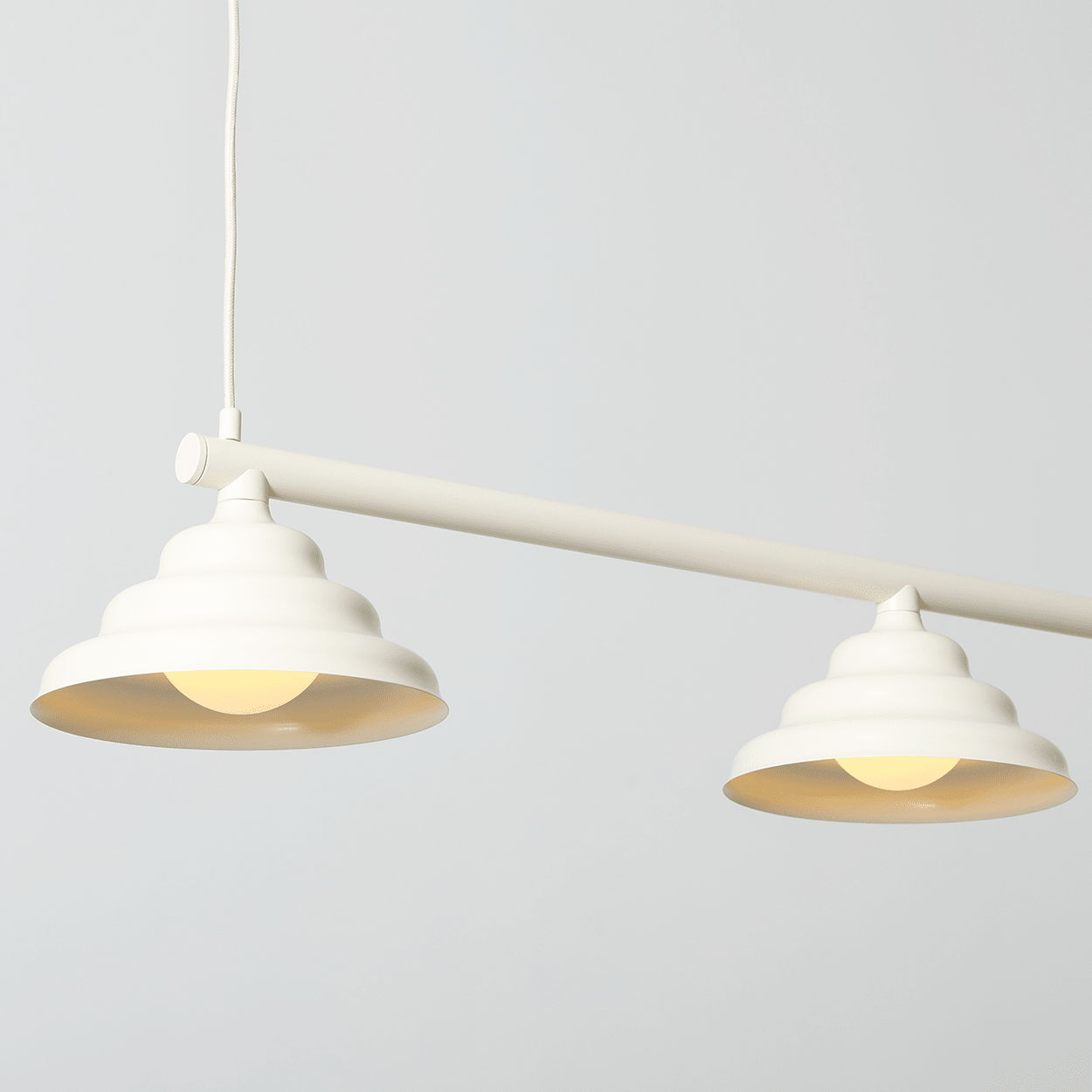 WAVE SUSPENSION BAR PENDANT 4 LIGHT CREAM - DYKE & DEAN