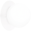 WHITE BORRA WATERPROOF GLOBE DISC OPAL GLASS WALL LIGHT - DYKE & DEAN