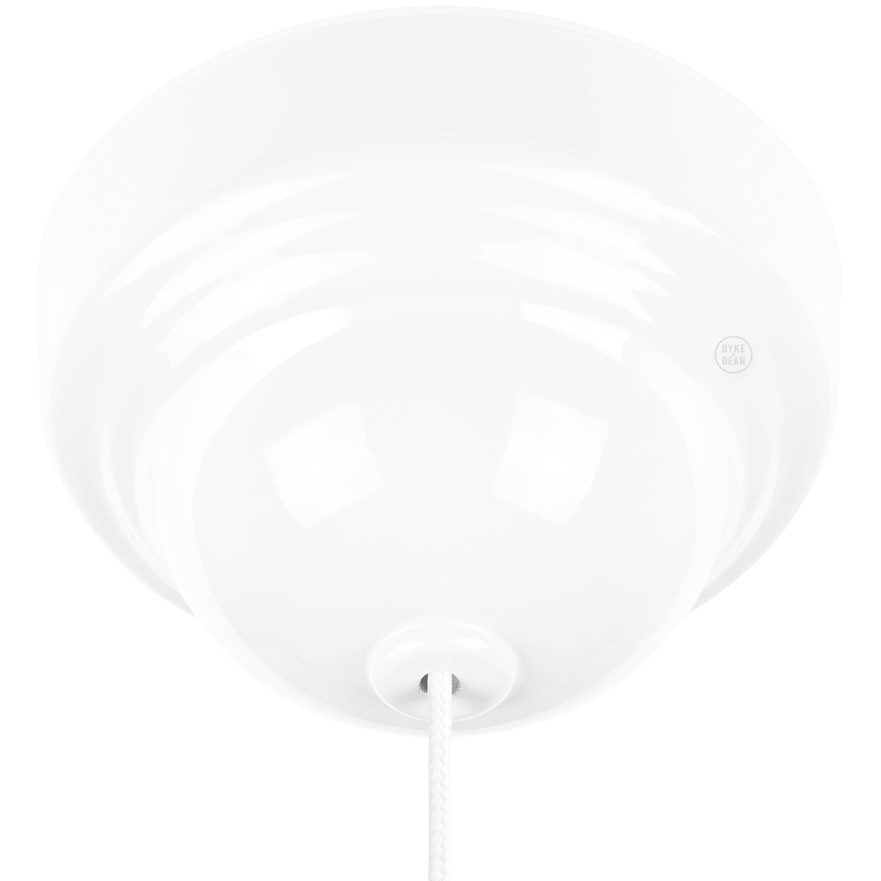 WHITE DOME PULL CORD LIGHT SWITCH - DYKE & DEAN