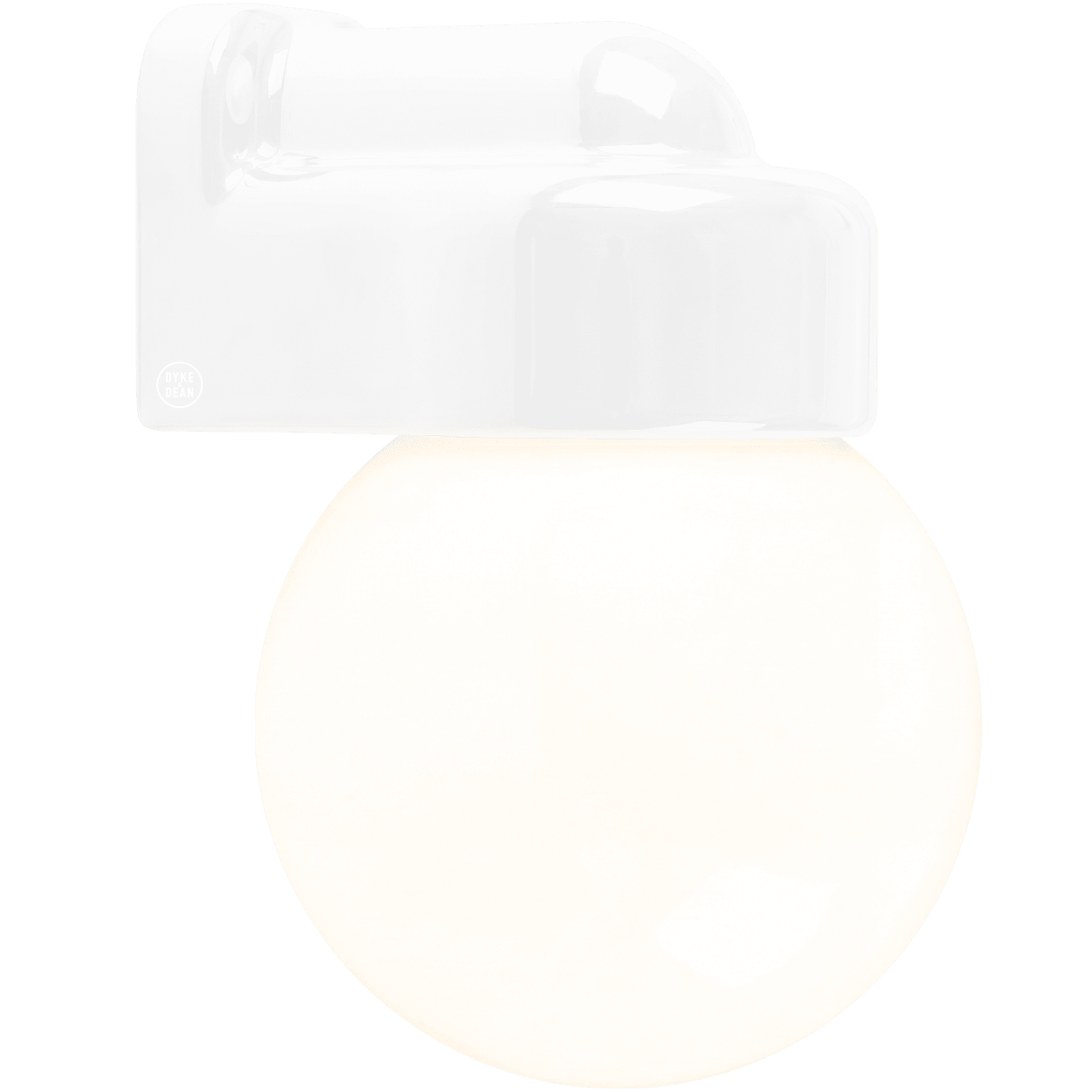 WHITE GLOBE PORCELAIN WATERPROOF SAUNA WALL LIGHT - DYKE & DEAN