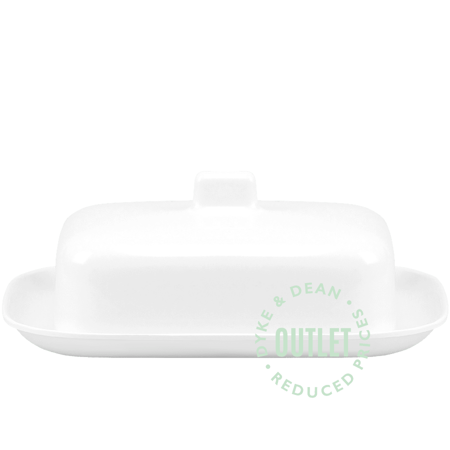 WHITE MELAMINE BUTTER DISH OUTLET - DYKE & DEAN