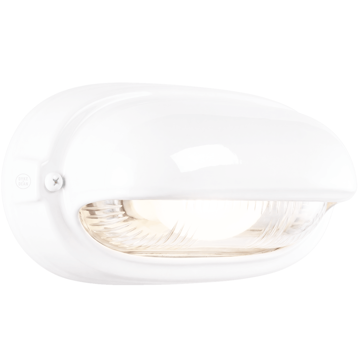 WHITE PORCELAIN BULKHEAD LAMP - DYKE & DEAN