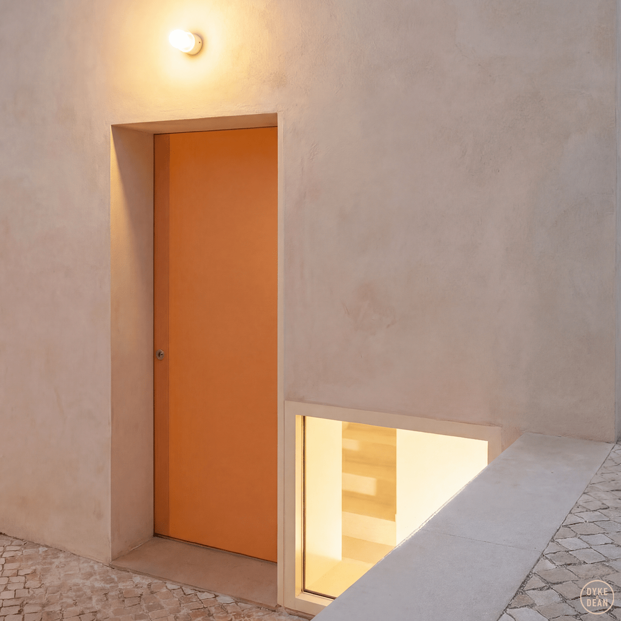 WHITE PORCELAIN FROSTED WATERPROOF WALL LIGHT - DYKE & DEAN