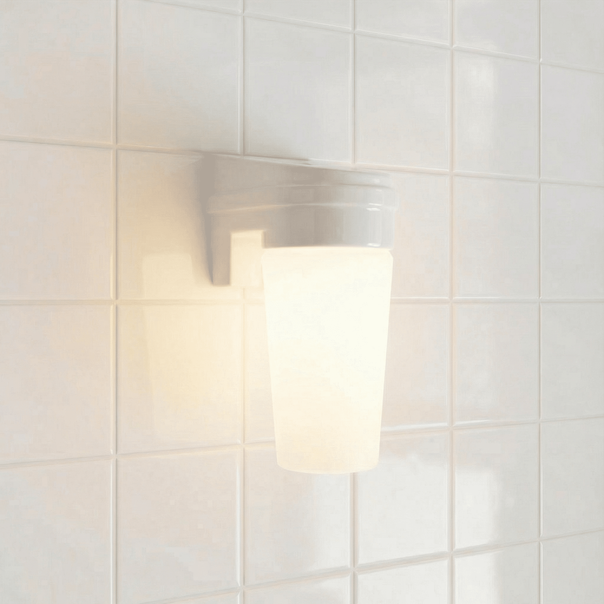 WHITE PORCELAIN WATERPROOF SWEDISH WALL LIGHT - DYKE & DEAN