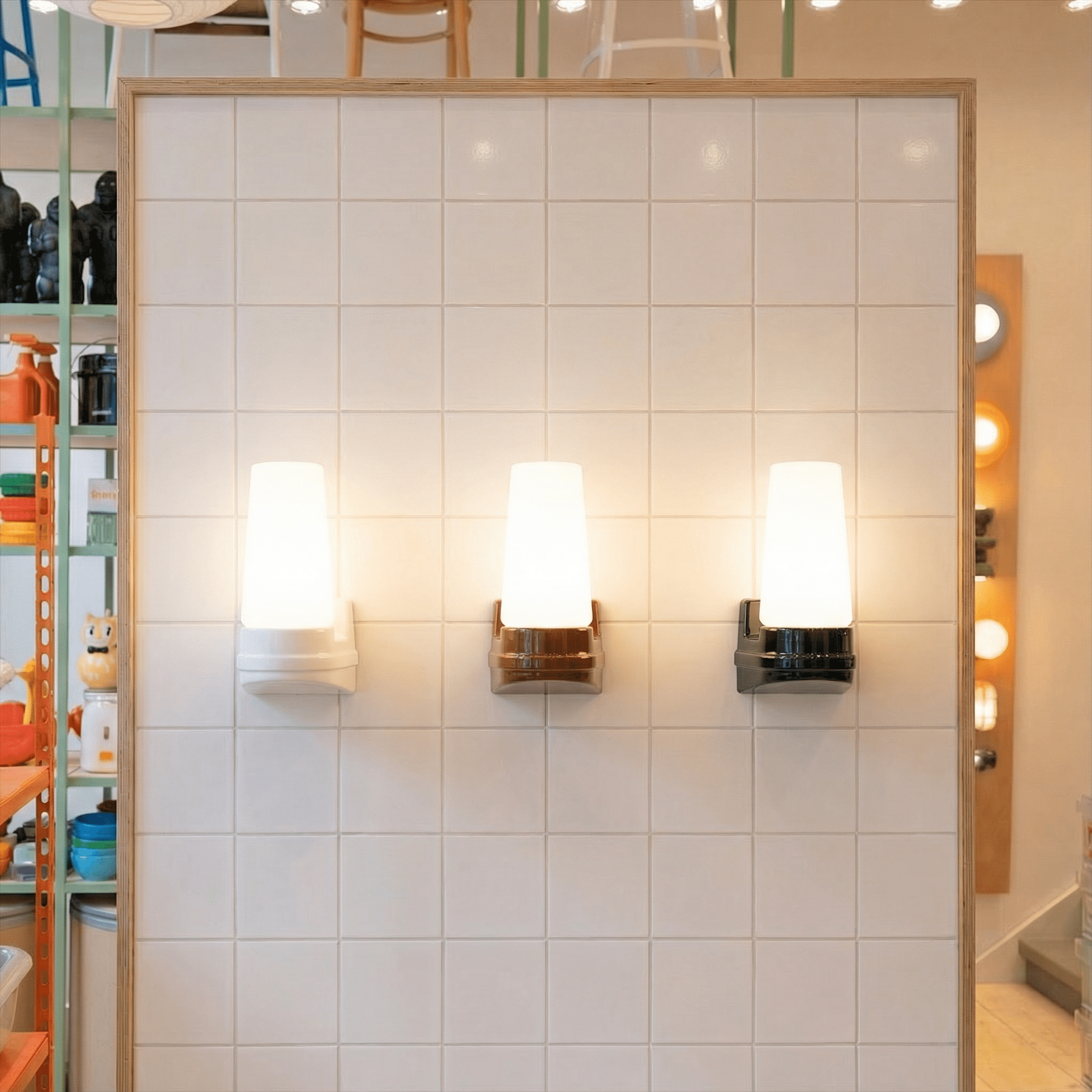 WHITE PORCELAIN WATERPROOF SWEDISH WALL LIGHT - DYKE & DEAN