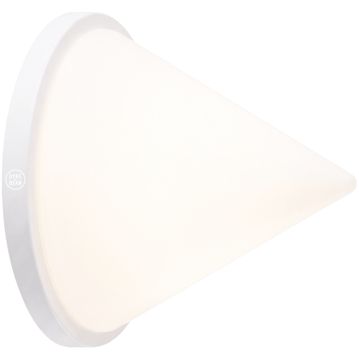 WHITE PYRAMID GLASS LIGHT - DYKE & DEAN