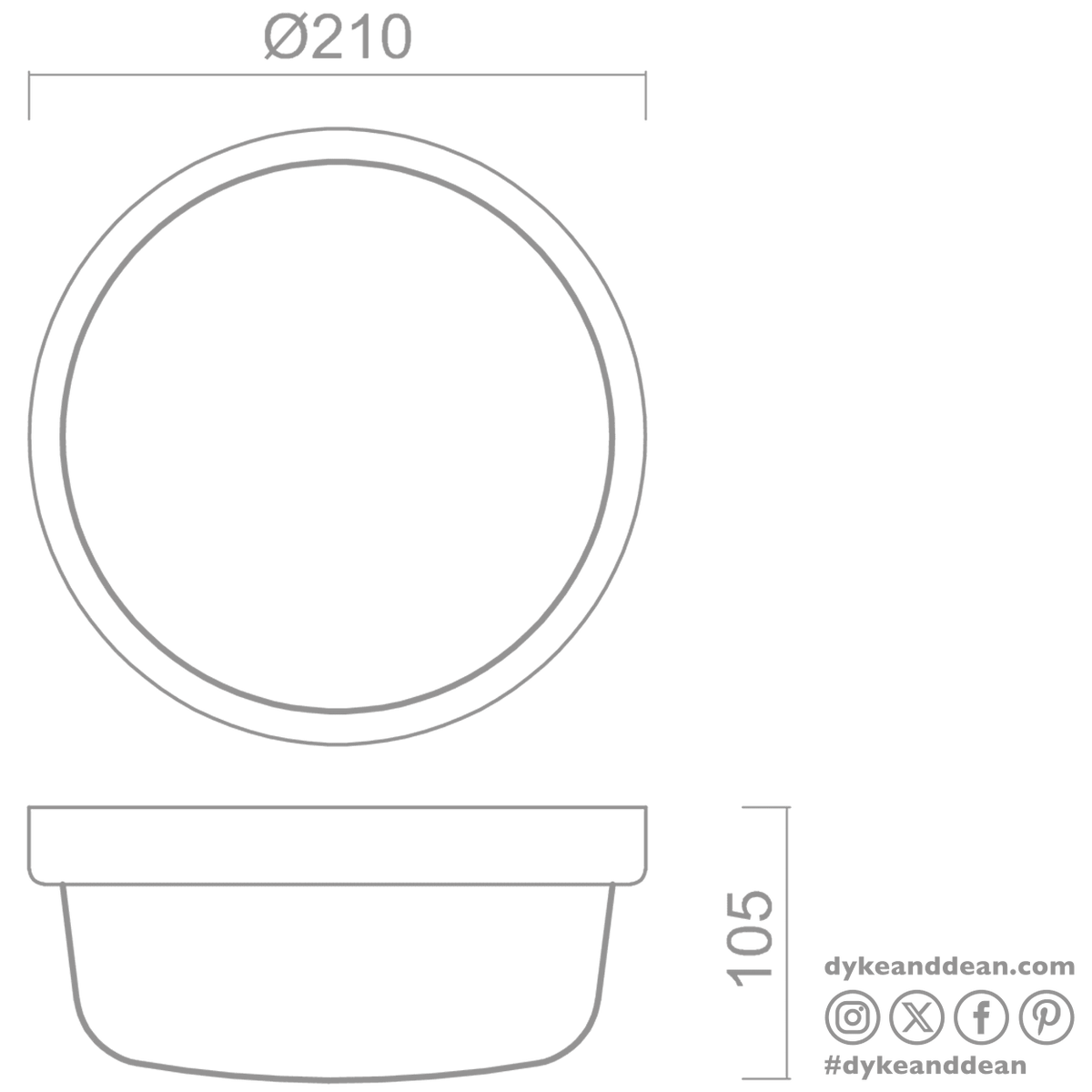 WHITE RIM ROUND WALL & CEILING BULKHEAD LIGHT - DYKE & DEAN