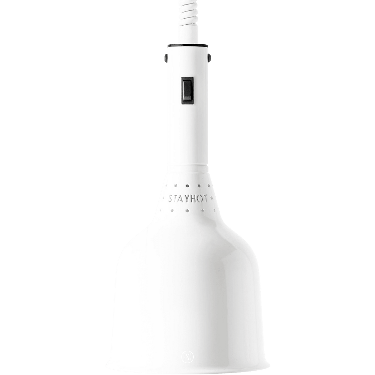 WHITE STAY HOT HEAT LAMP PENDANT CLASSIC 1224 RETRACTABLE CORD - DYKE & DEAN