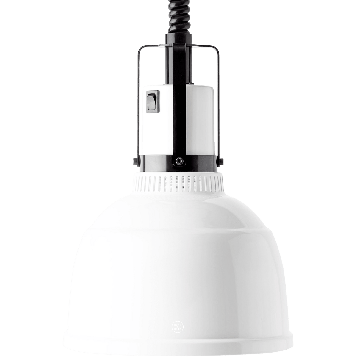 WHITE STAY HOT HEAT LAMP PENDANT FOCUS RO RETRACTABLE CORD - DYKE & DEAN
