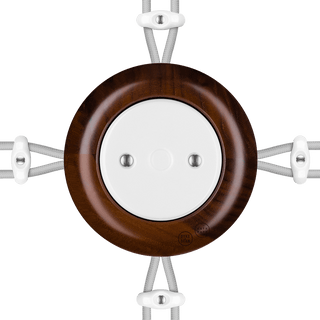 WOODEN PORCELAIN SURFACE MOUNTED NUCLEUS JUNCTION BOX - DYKE & DEAN