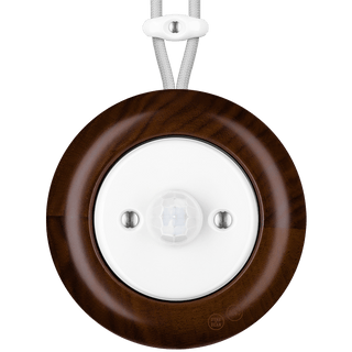 WOODEN PORCELAIN SURFACE MOUNTED NUCLEUS SOCKET MOTION SENSOR - DYKE & DEAN