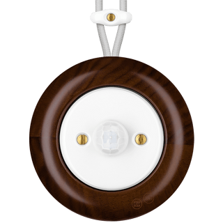 WOODEN PORCELAIN SURFACE MOUNTED NUCLEUS SOCKET MOTION SENSOR - DYKE & DEAN