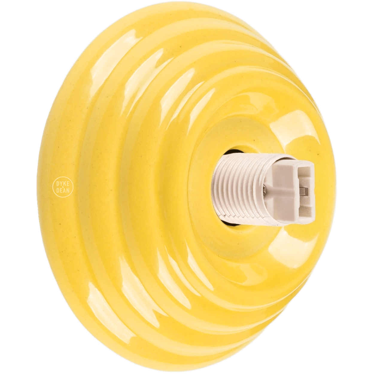 YELLOW CERAMIC SCONCE WATERPROOF OPAL GLOBE WALL LIGHT - DYKE & DEAN