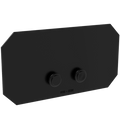 45° DEGREE CORNERS TOILET FLUSH PLATE BLACK - DYKE & DEAN