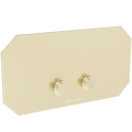 45° DEGREE CORNERS TOILET FLUSH PLATE MATT BRASS - DYKE & DEAN
