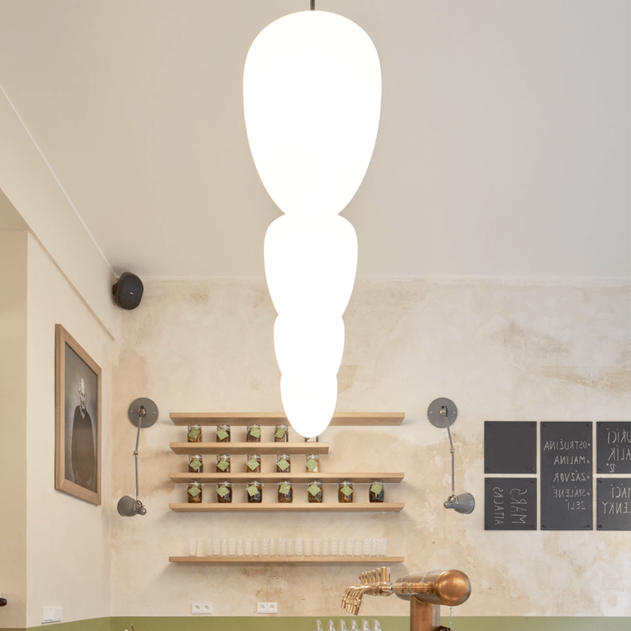 ACORN PENDANT WHITE 350mm - DYKE & DEAN