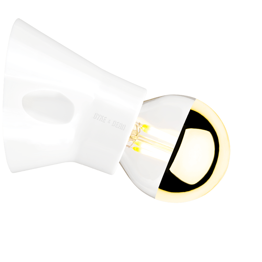 ANGLED WHITE WALL BATTEN LAMP E27 - DYKE & DEAN