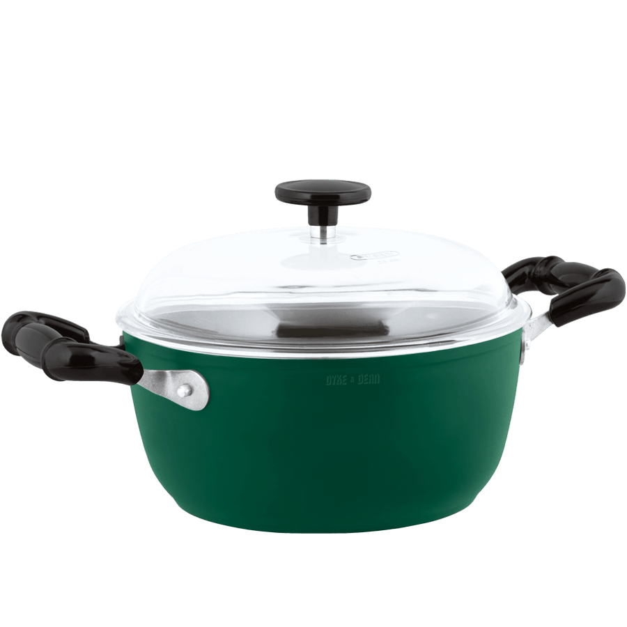 BAKELITE HANDLE NON-STICK POT WITH LID GREEN - DYKE & DEAN