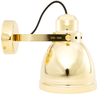 BAUHAUS WALL LAMP LARGE BRASS - DYKE & DEAN