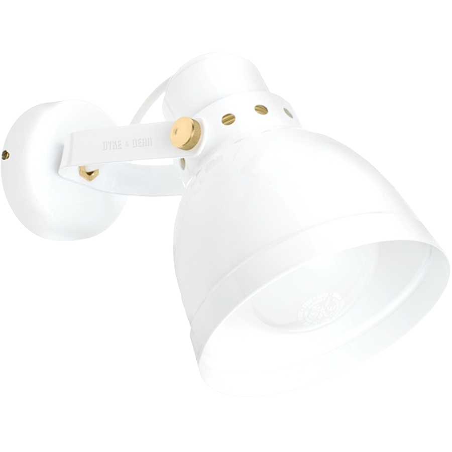 BAUHAUS WALL LAMP LARGE WHITE - DYKE & DEAN