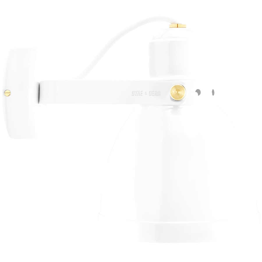 BAUHAUS WALL LAMP LARGE WHITE - DYKE & DEAN