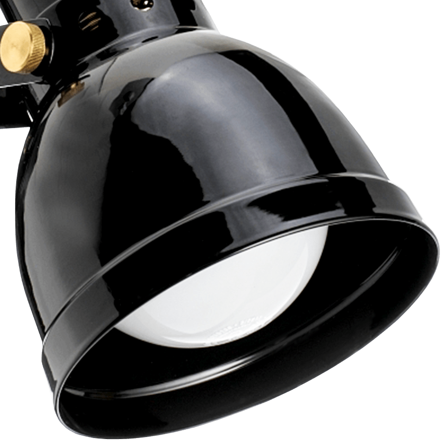 BAUHAUS WALL LAMP SMALL BLACK - DYKE & DEAN