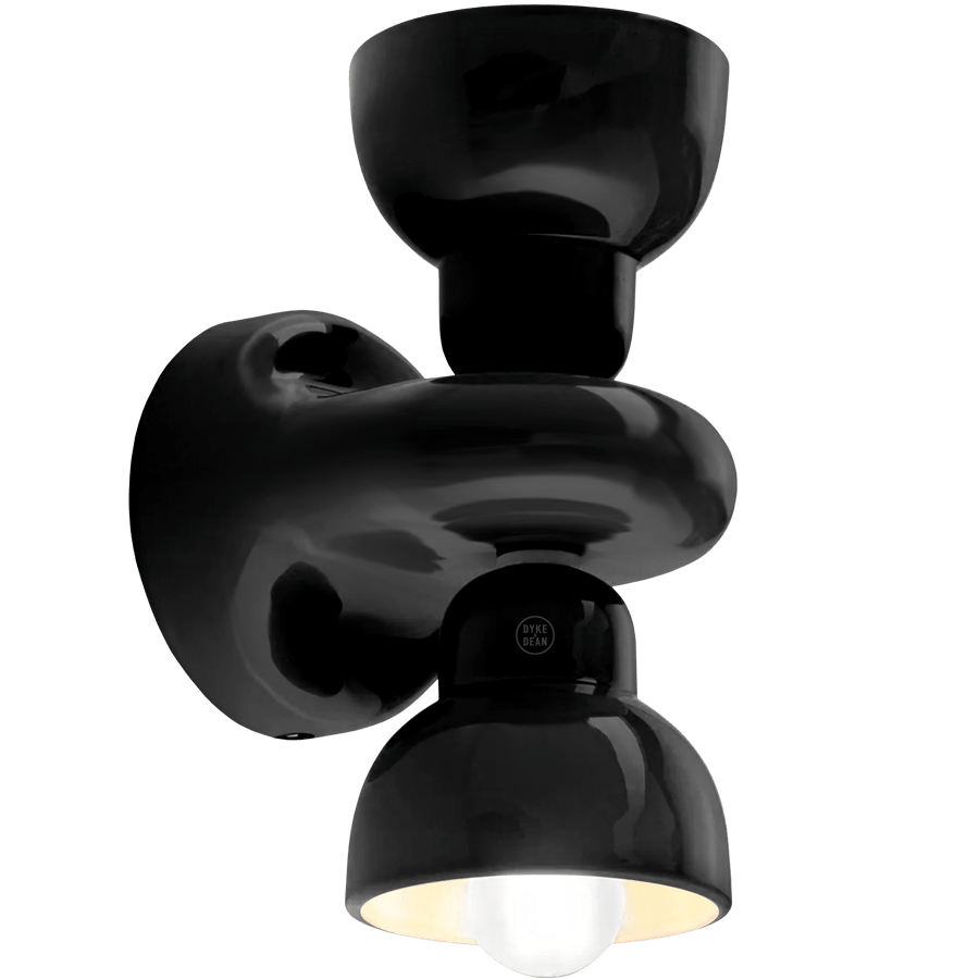 BERIMBAU CERAMIC DOUBLE SHADE WALL LAMP - DYKE & DEAN