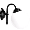 BISTRO OPAL GLOBE WALL LIGHT BLACK - DYKE & DEAN