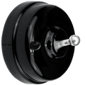 BLACK CERAMIC 2 WAY TOGGLE WALL SWITCH CHROME - DYKE & DEAN