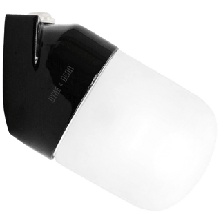 BLACK CERAMIC ANGLE WALL LIGHT FROSTED E27 - DYKE & DEAN