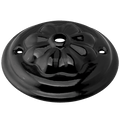 BLACK CERAMIC VICTORIAN CEILING ROSE - DYKE & DEAN
