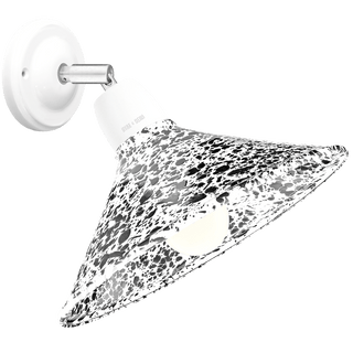 BLACK ENAMEL ELBOW WHITE CERAMIC LAMP - DYKE & DEAN