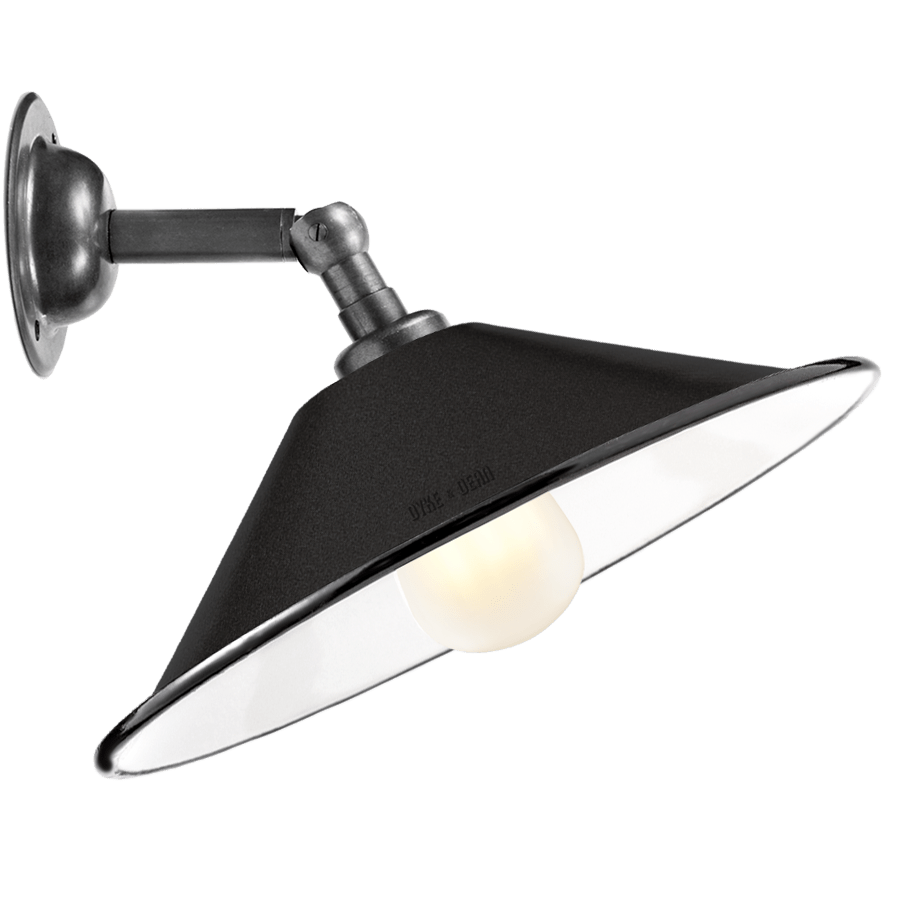 BLACK SMALL CONE SHADE WALL LAMP - WALL LIGHTS - DYKE & DEAN  - Homewares | Lighting | Modern Home Furnishings