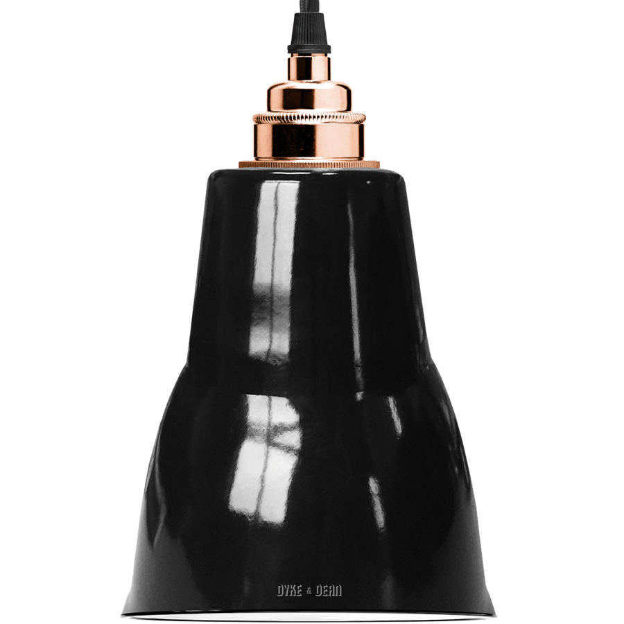BLACK SMALL ENAMEL SHADE DYKE DEAN