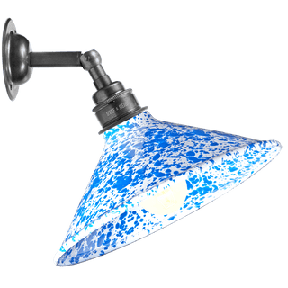 BLUE CONE SHADE SPLATTERWARE WALL LAMP - WALL LIGHTS - DYKE & DEAN  - Homewares | Lighting | Modern Home Furnishings