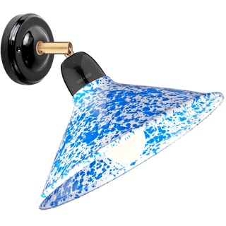 BLUE ENAMEL BRASS ELBOW BLACK CERAMIC LAMP - WALL LIGHTS - DYKE & DEAN  - Homewares | Lighting | Modern Home Furnishings