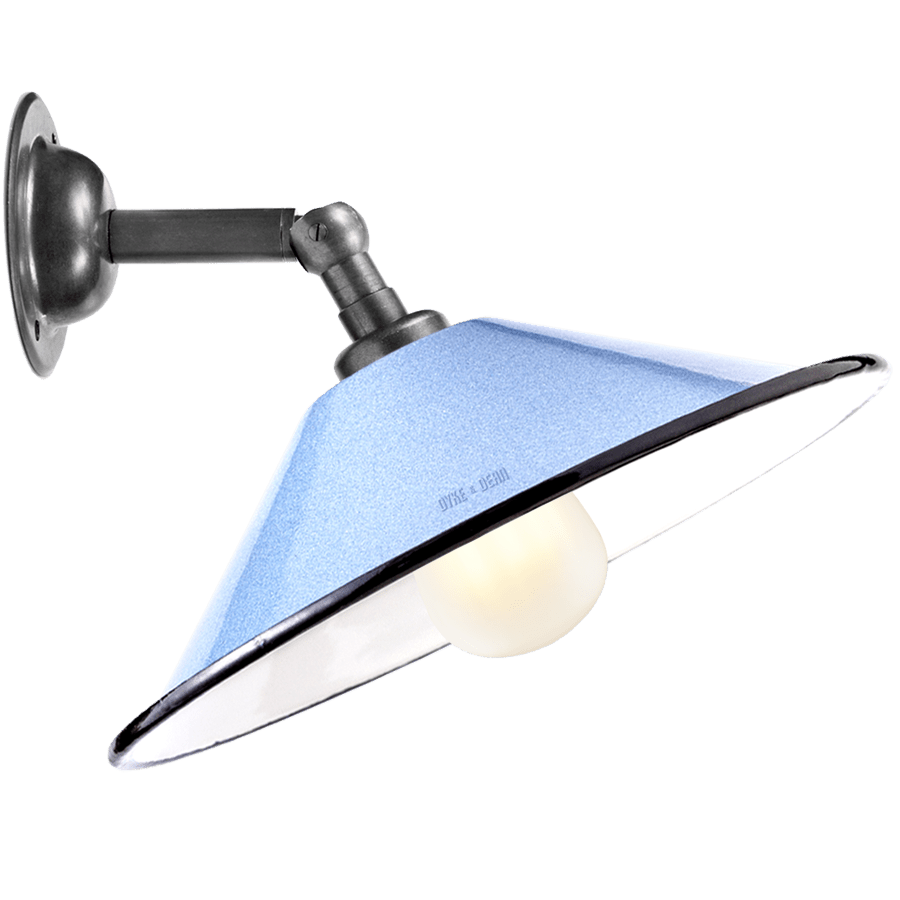 BLUE SMALL CONE SHADE WALL LAMP - WALL LIGHTS - DYKE & DEAN  - Homewares | Lighting | Modern Home Furnishings