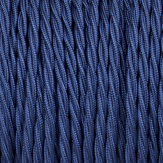 BLUE TWISTED FABRIC CABLE - FABRIC CABLE - DYKE & DEAN  - Homewares | Lighting | Modern Home Furnishings