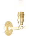 BRASS HEAVY E14 WALL ARM LIGHT - DYKE & DEAN