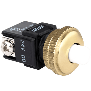BRASS PUSH BUTTON DOORBELL - DYKE & DEAN