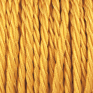 BRIGHT GOLD TWISTED FABRIC CABLE - DYKE & DEAN