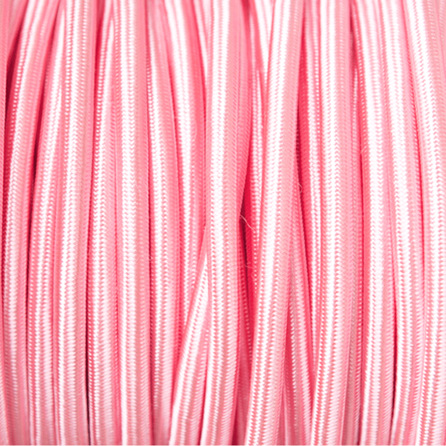 BRIGHT PINK ROUND FABRIC CABLE - DYKE & DEAN