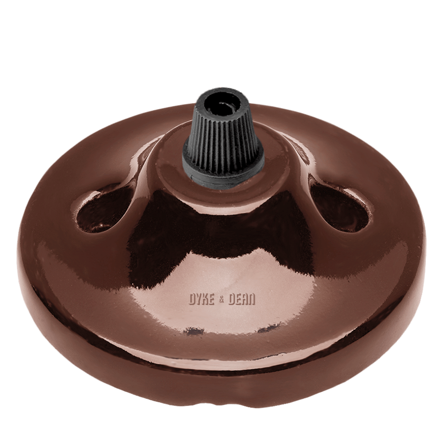 BROWN MINI CERAMIC CEILING ROSE - DYKE & DEAN