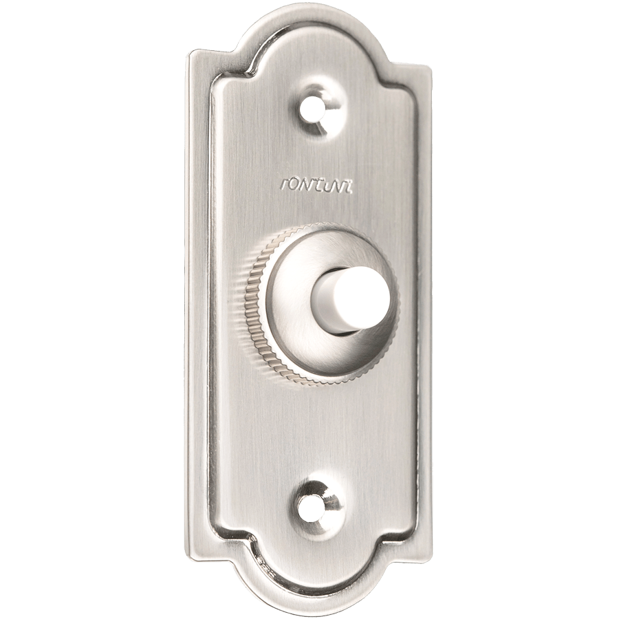 BRUSHED STEEL PUSH BUTTON DOORBELL - DYKE & DEAN