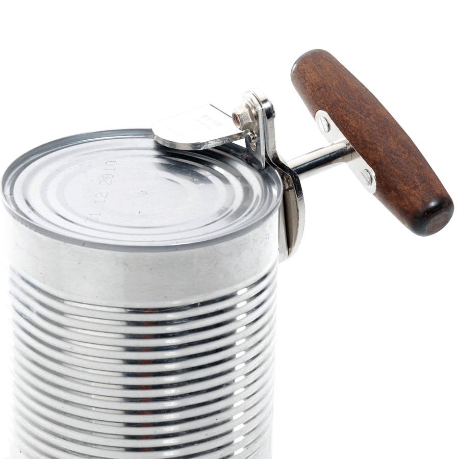 CAN OPENER WITH WOODEN HANDLE - DYKE & DEAN