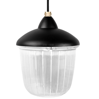 CAST LANTERN BLACK RIBBED CASE PENDANT - DYKE & DEAN