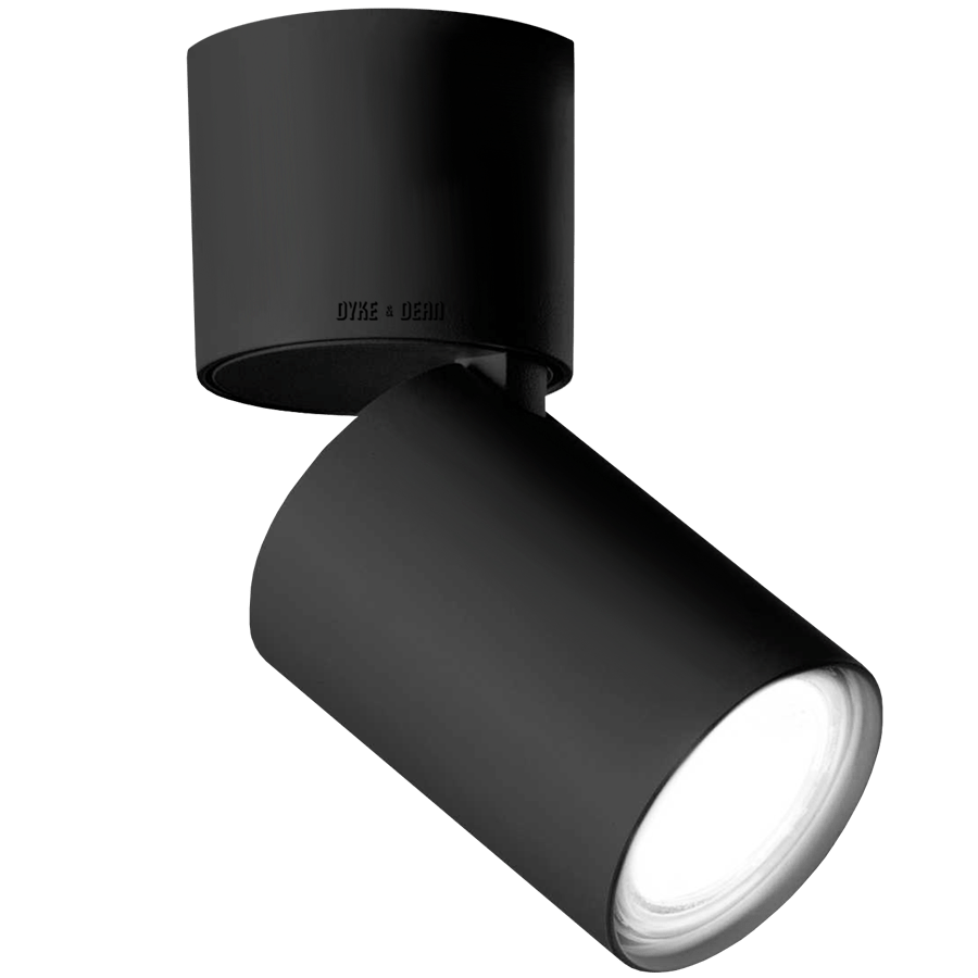 CEILING SWIVEL SPOT LIGHT BLACK - DYKE & DEAN