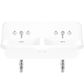 CERAMIC MOUNTED DOUBLE SINK WHITE - DYKE & DEAN