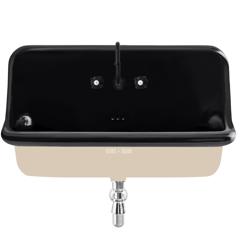 CERAMIC MOUNTED LARGE SINK WITH COLOUR OPTIONS - DYKE & DEAN