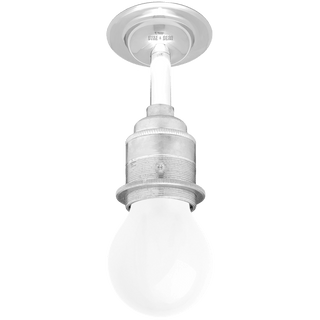 CHROME FIXED EXTENDED E27 WALL BULB HOLDER - DYKE & DEAN